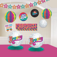 Good Vibes 70s Room Decorating Kit, 10-pc