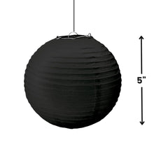 Classic Black Paper Lantern - Versatile Party Décor, 5-pk