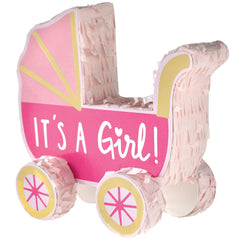 Mini Pink Baby Carriage Pinata Decoration