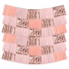 Rose Gold Fringe Backdrop Kit, 10-inch