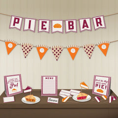 Thanksgiving Pie Bar Buffet Decoration Kit