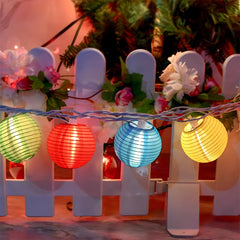 Vibrant Rainbow Round Paper Lanterns, 11-inch, 3-Pack