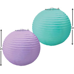 Vibrant Rainbow Round Paper Lanterns, 11-inch, 3-Pack