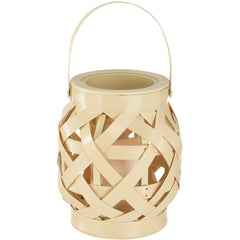 Summer Boho Naturals Woven Plastic Lantern