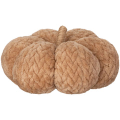 Tan Terry Herringbone 7 Pumpkin Decoration