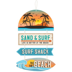 Summer Beach Life Hanging MDF Sign