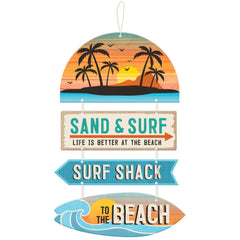 Summer Beach Life Hanging MDF Sign