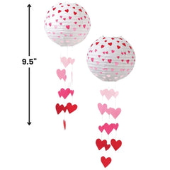 Valentines Day Light-Up Lanterns, 2-pk