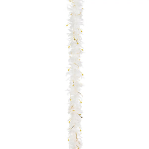 Golden Age Feather & Tinsel Boa, White/Gold, 72-inch