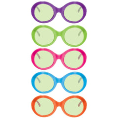 Multicolour 70s Sunglasses, 10-pack