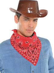 Western Bandanas, Black/Red/Pink, 20-in, 10-pk