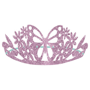 Flutter Glitter Paper Tiaras, Purple, 6.25 inch x 3.5 inch, 8-pk