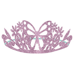 Flutter Glitter Paper Tiaras, Purple, 6.25 inch x 3.5 inch, 8-pk