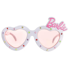 Barbie Heart-Shaped Gemstone Sunglasses, Pink/White