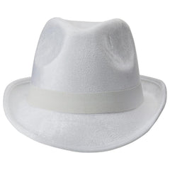 Classic White Fedora Hat - Team Spirit Essential