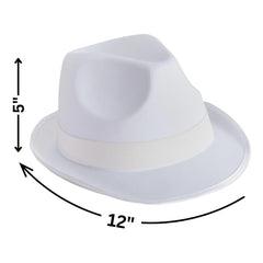 Classic White Fedora Hat - Team Spirit Essential