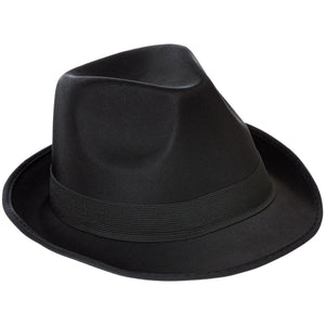 Classic Black Fedora Hat - Elegant Costume Accessory for Any Occasion