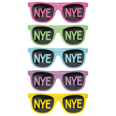 NYE Glow-In-The-Dark Glasses, One Size, 10-pk