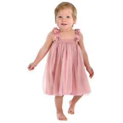 1st Birthday Deluxe Tulle Dress, One Size, Pink