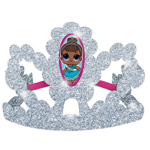 L.O.L. Surprise! Glitter Crown Tiaras, Silver, One Size, 8-pk