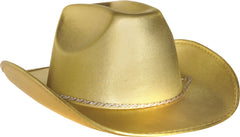 Gold Suede Cowboy Hat, One Size, Costume Accessory