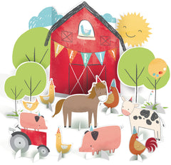 Friendly Farm Birthday Party Table Decorating Kit, 10-pc