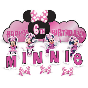 Disney Minnie Mouse Table Decorating Kit, Pink, 16.5-inch, 14-pk