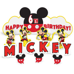 Disney Mickey Mouse Table Decorating Kit, Black/Red, 16.5-inch, 14-pk
