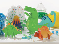 Dino-Mite Dinosaur Table Centerpieces, Green/Orange, 35.25-inch, 5-pk