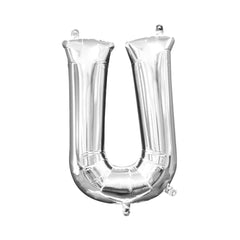 Silver Foil Letter "U" Balloon