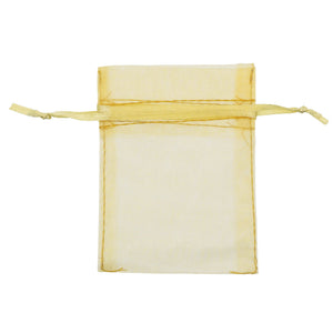 Elegant Gold Mesh Favor Bags, 4-inch, 24 Pack