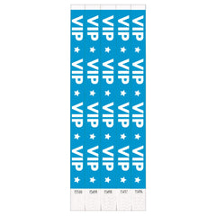 VIP Blue Waterproof Wristbands, 10-inch, 500-pack
