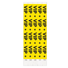 Yellow VIP Waterproof Wristbands, 10 inch, 500-pk
