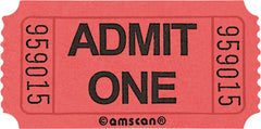Yellow "Admit One" Ticket Roll, 2-inch, 1000 Pairs