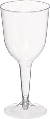 Plastic Reusable Wine Glasses, Clear, 11-ounce, 20-pk