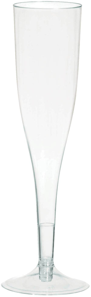 Clear Plastic Champagne Flutes, 5.5-oz, 20-pk