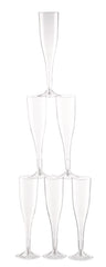 Clear Plastic Champagne Flutes, 5.5-oz, 20-pk