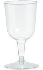 Clear Plastic Wine Glasses, 5.5 ounce, 32-pack