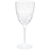 Crystal-Cut Plastic Reusable Wine Glasses, Clear, 8-oz, 20-pk