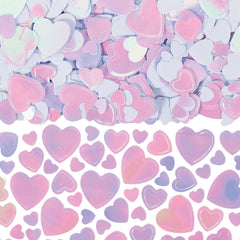 Metallic Heart Confetti Table Scatter, Pink/Purple, 2.5-oz