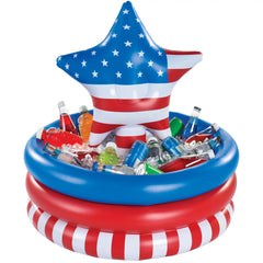 Patriotic Star Inflatable Tabletop Cooler