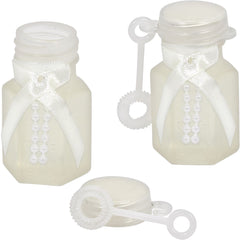 Bubble Wand Tubes, White, 24-pk, Ages 3+, for Wedding/Anniversary