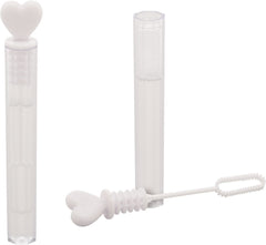 Heart Bubble Wand Tubes, White, 36-pk, for Wedding