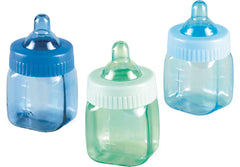 Mini Baby Bottle Fillable Favors, 6-Pack, Blue & Green