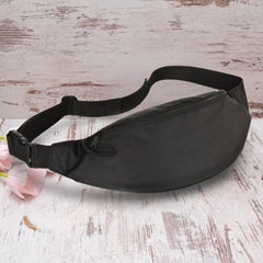 Sleek Black Fanny Pack - Versatile Wearable Costume Accessory