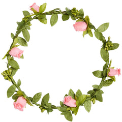 Mint to Be Flower Crown Headband, Green/Pink, One Size