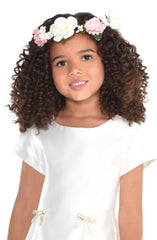 Flower Girl Head Wreath, Pink/White, One Size