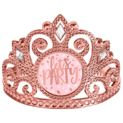 Blush Birthday "Let's Party" Crown Tiara, Pink, One Size