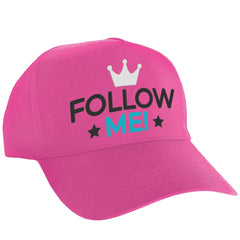 Internet Famous "Follow Me!" Baseball Hat, Pink, One Size