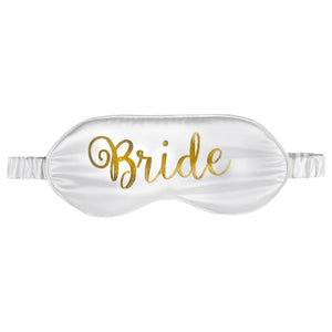 Bride Sleep Eye Mask, Gold/White, One Size